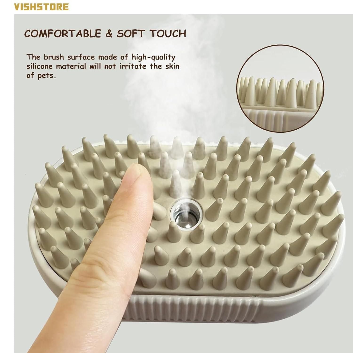 Self Cleaning Steam Pet Brush – Grooming Brush for Dogs and Cats