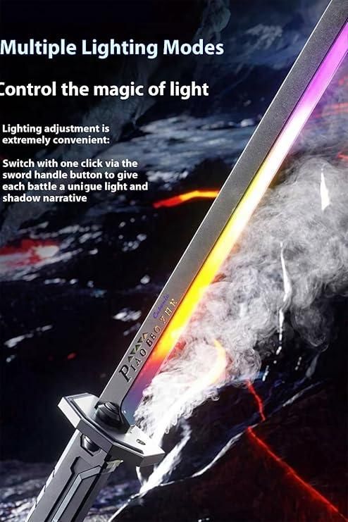 Multicolor LED Lightsaber Toy – Spark Sword with Sound & Fog Effects