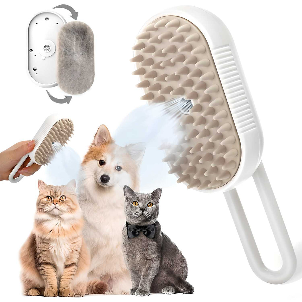 Self Cleaning Steam Pet Brush – Grooming Brush for Dogs and Cats