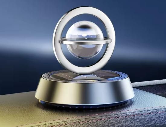 Solar Rotating Car Perfume Diffuser – Aluminium Alloy Aromatherapy Car Air Freshener