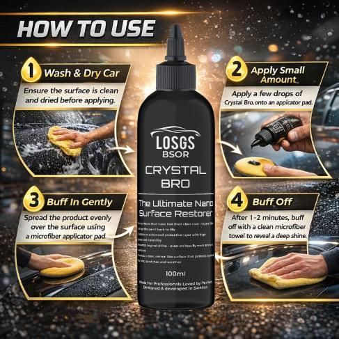 Car & Bike Scratch Remover Liquid – Crystal Bro Nano Surface Restorer 100ml