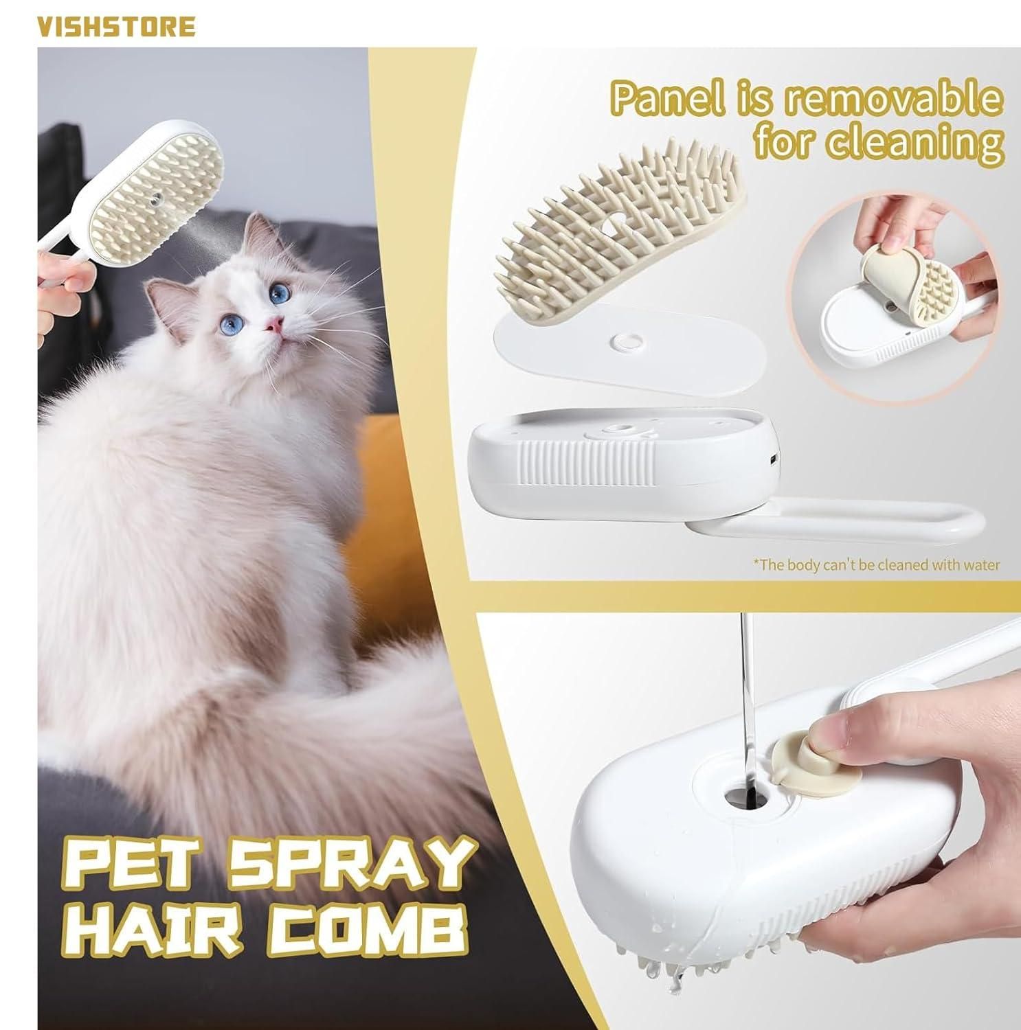 Self Cleaning Steam Pet Brush – Grooming Brush for Dogs and Cats