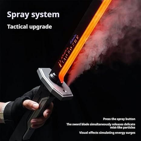 Multicolor LED Lightsaber Toy – Spark Sword with Sound & Fog Effects