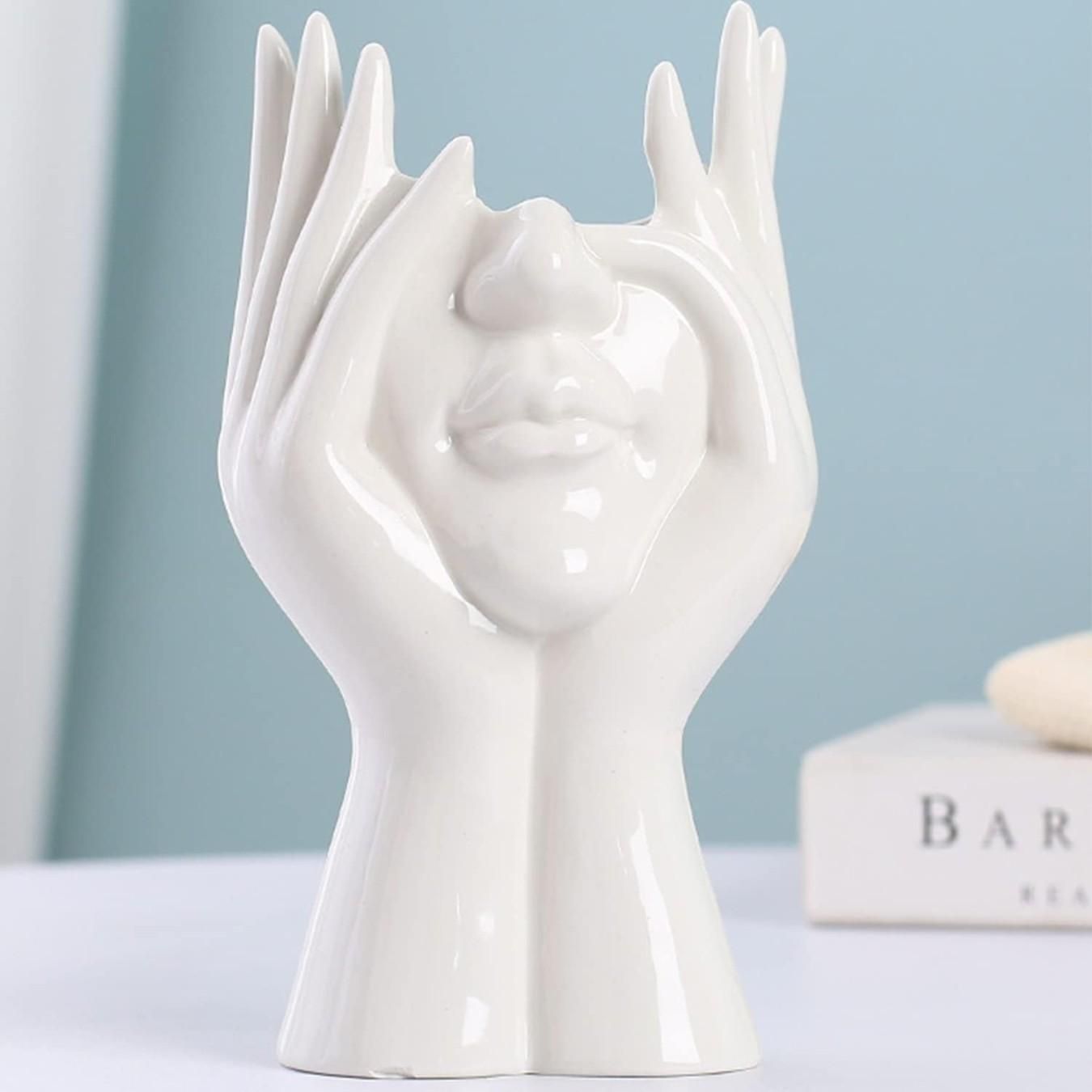 Modern Face Vase – Aesthetic Ceramic Flower Vase for Home Decor