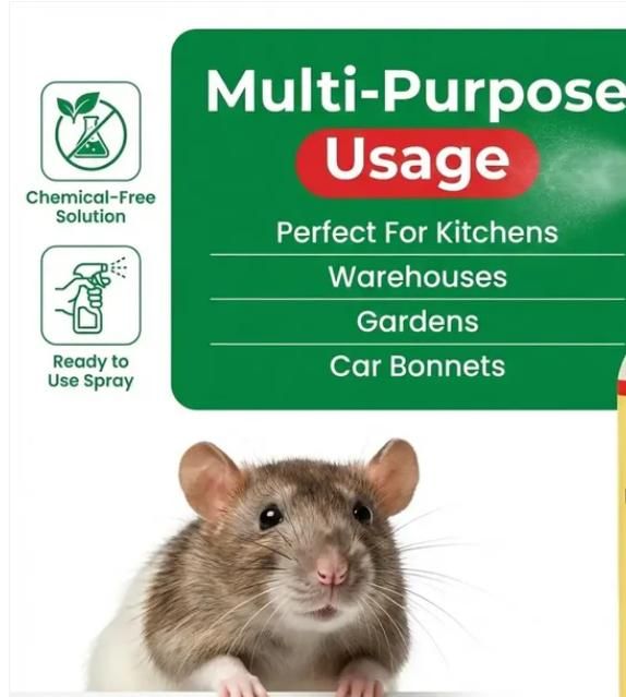 Rat Control Spray – Fast Acting Rodent Repellent for Kitchen, Car & Storage Areas