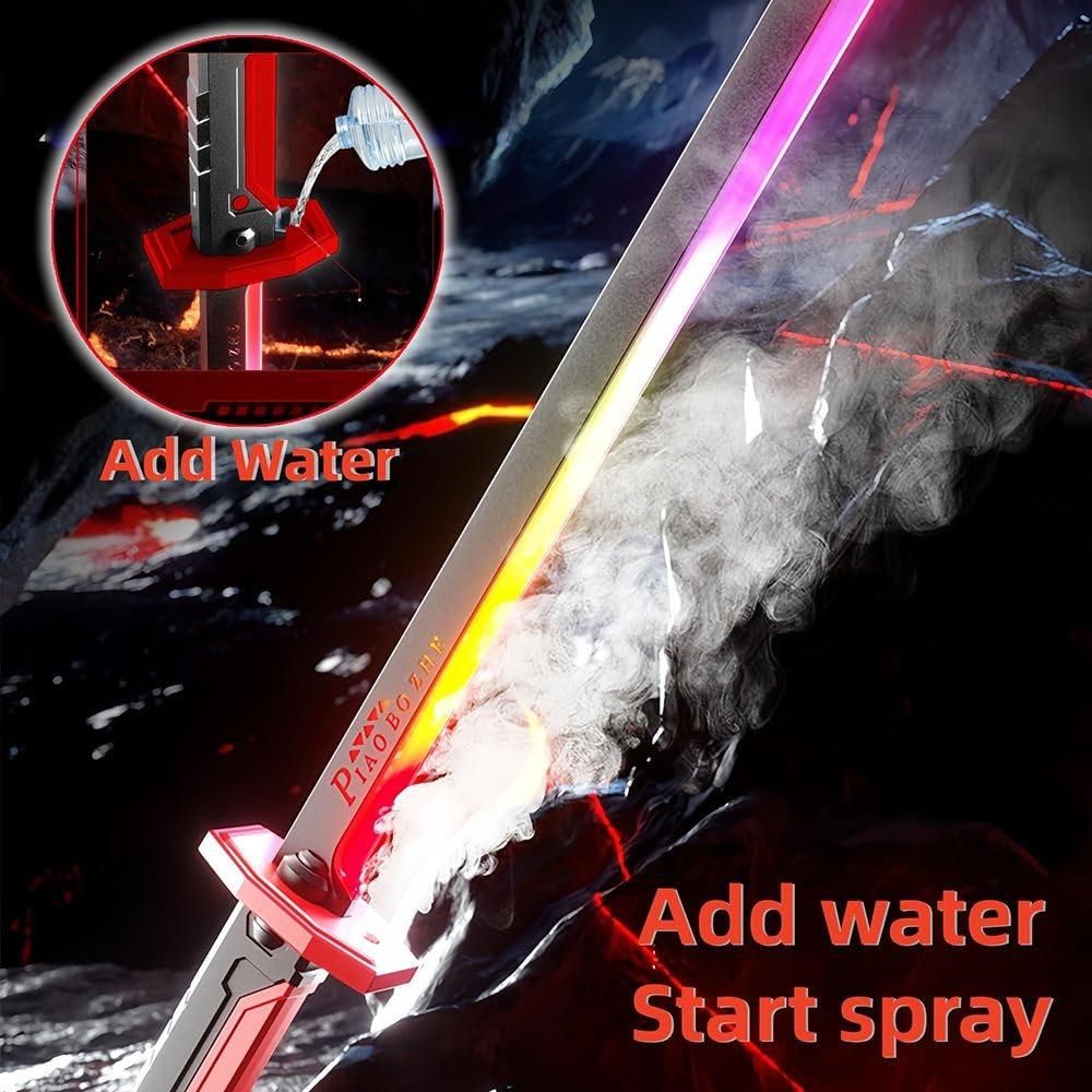 Multicolor LED Lightsaber Toy – Spark Sword with Sound & Fog Effects