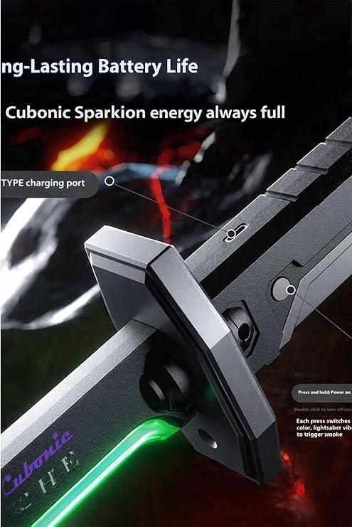 Multicolor LED Lightsaber Toy – Spark Sword with Sound & Fog Effects
